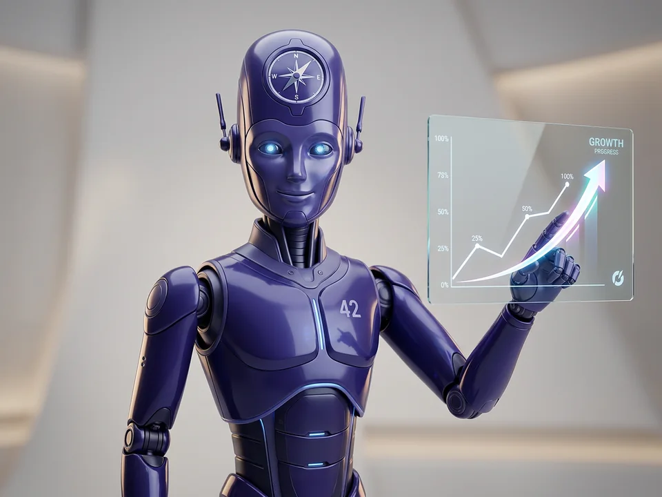 Illustrated portrait of the Growth Strategist AI co-worker