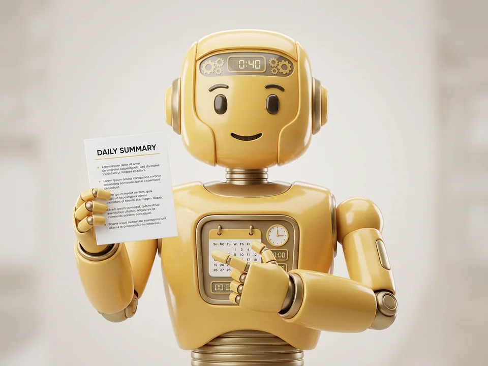 Illustrated portrait of the Weekly Growth Brief AI co-worker